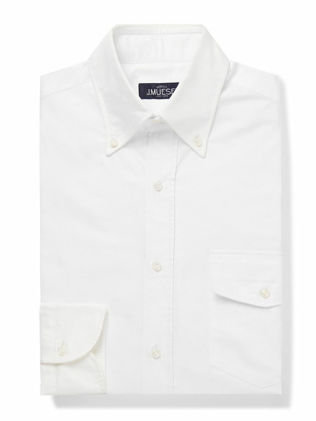 Photo: J. Mueser - Slim-Fit Button-Down Collar Cotton Oxford Shirt - White