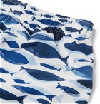 Ermenegildo Zegna - Mid-Length Printed Swim Shorts - Men - Blue