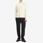 AMI Paris Men's Ami Embroidered Cardigan in White Cream