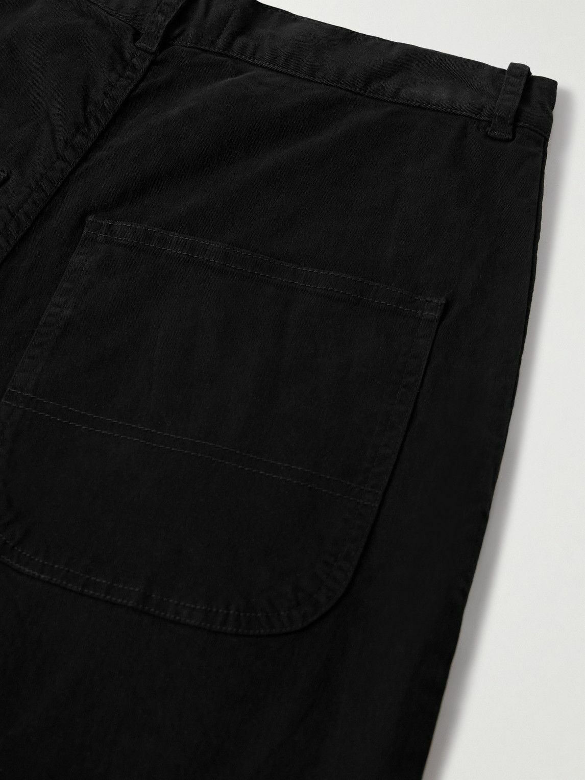 Nili Lotan - Carpenter Straight-Leg Cropped Cotton-Blend Twill Trousers - Black