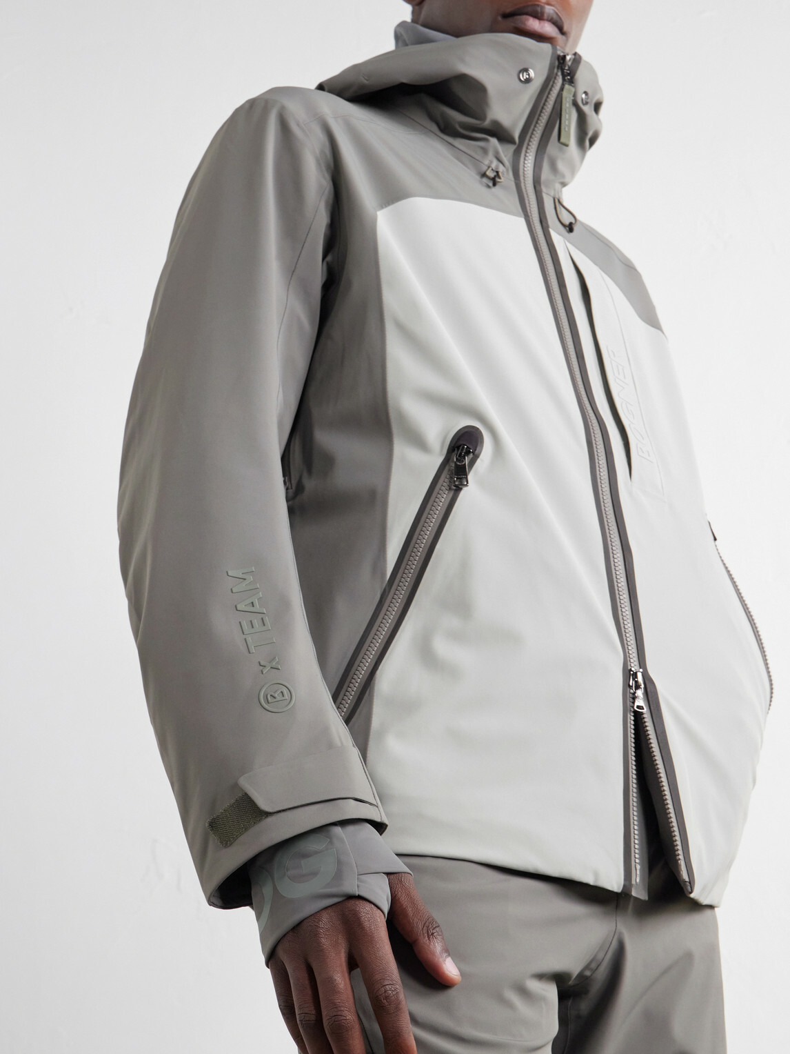 BOGNER - Fenno-T Hooded Logo-Embossed Stretch-Twill Padded Ski Jacket - Gray