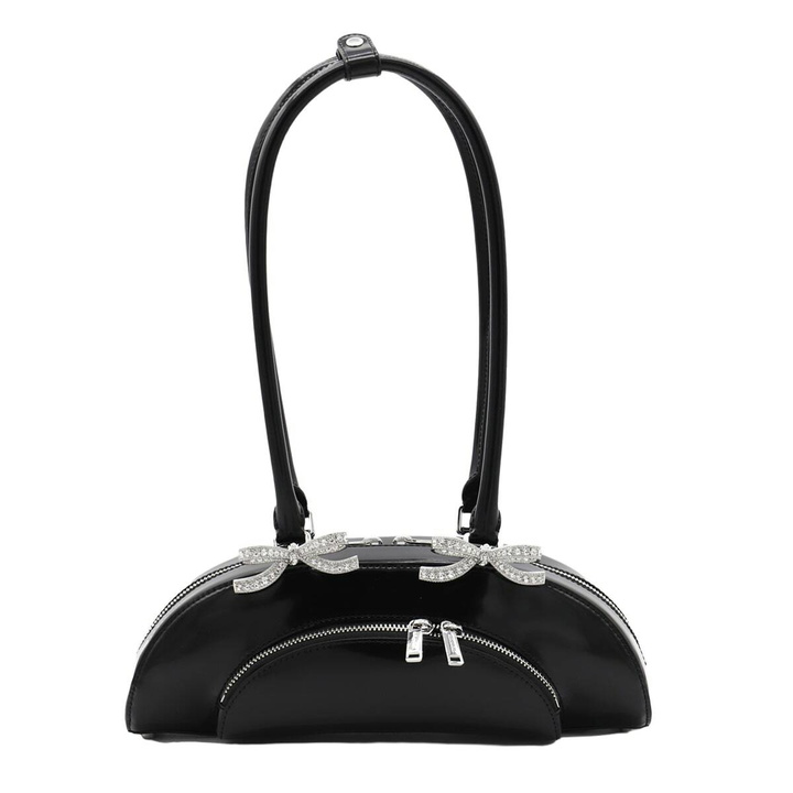 Photo: self-portrait Black Leather Shoulder Bag