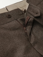 Stòffa - Straight-Leg Pleated Wool and Cashmere-Blend Trousers - Brown
