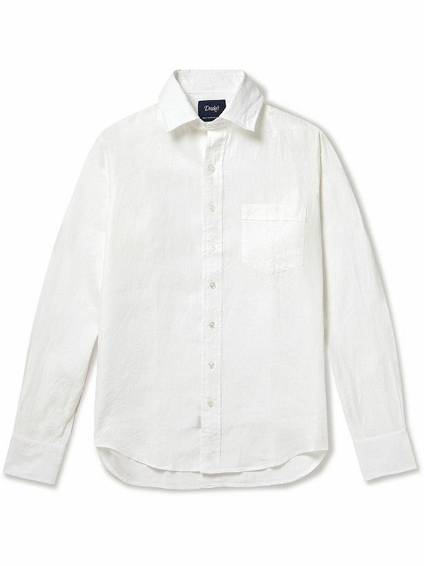Photo: Drake's - Linen Shirt - White