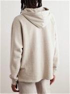 Our Legacy - Distressed Cotton and Linen-Blend Hoodie - Neutrals