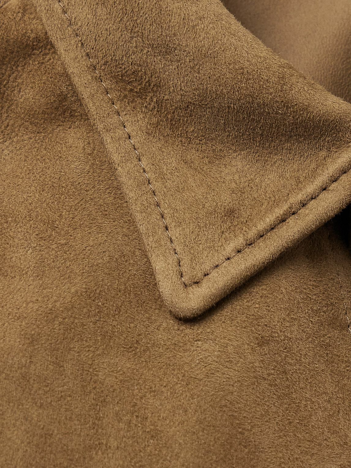 Sid Mashburn - Suede Overshirt - Brown