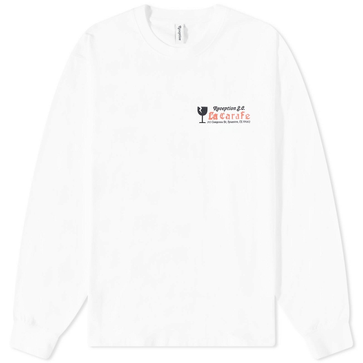 Photo: Reception Men's Long Sleeve La Carafe T-Shirt in White