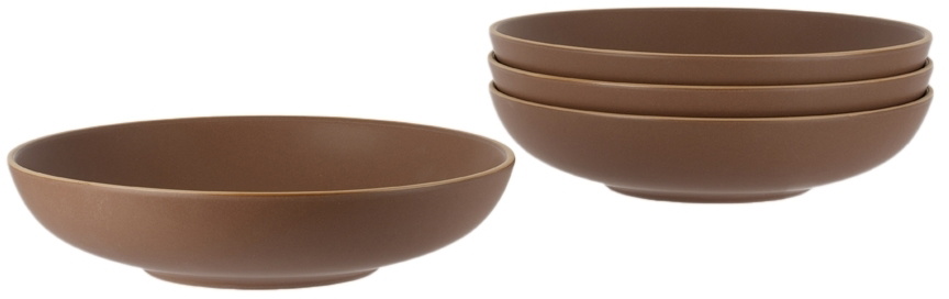 Lineage Ceramics Black Deep Dinner Plate, 4 pcs