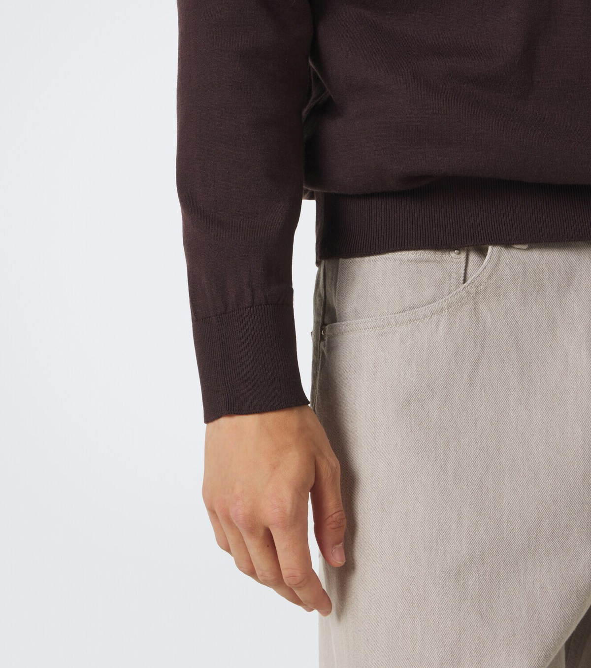 Eleventy Cotton and cashmere polo sweater