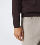 Eleventy Cotton and cashmere polo sweater