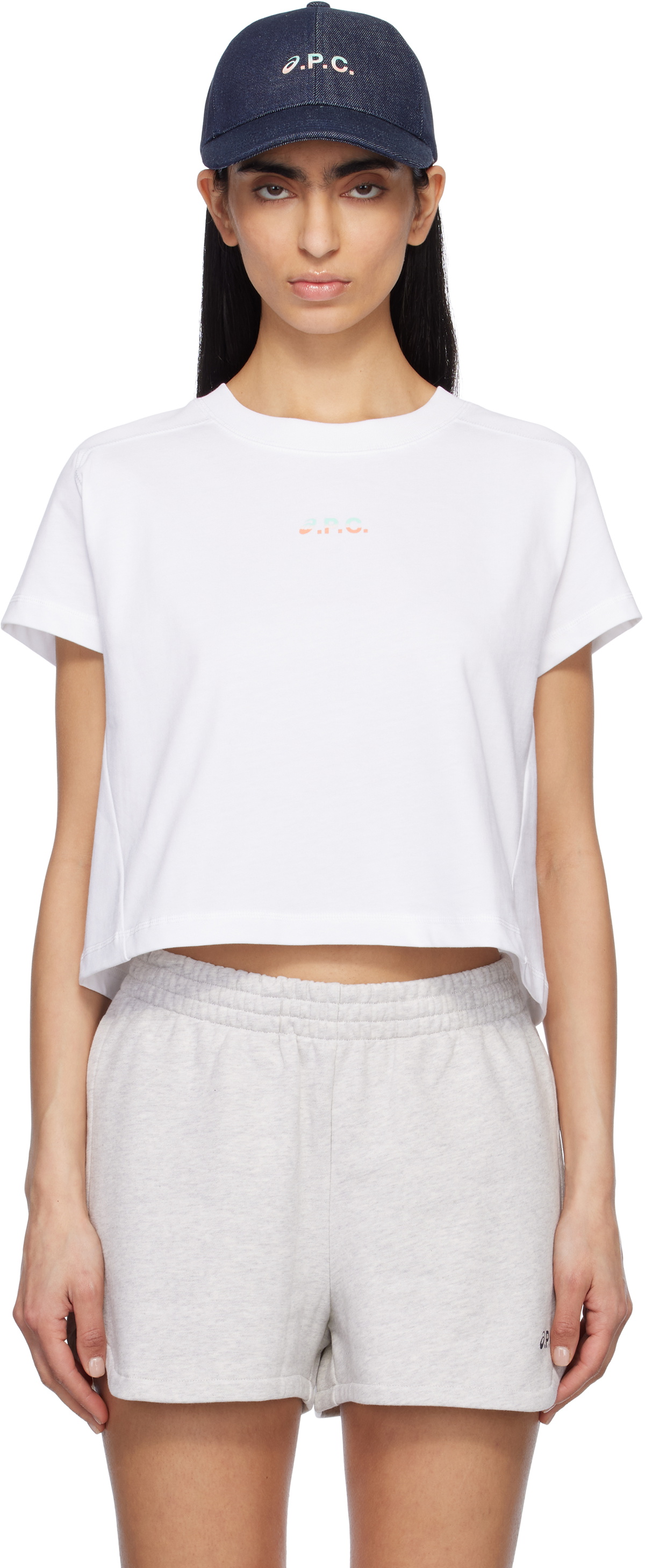 ★A.P.C.★ ホワイト ASICSエディション Tシャツ A.P.C. White ASICS Edition Wind T-shirt A.P.C.