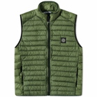 Stone Island Men's Patch Nylon Down Gilet in Olive