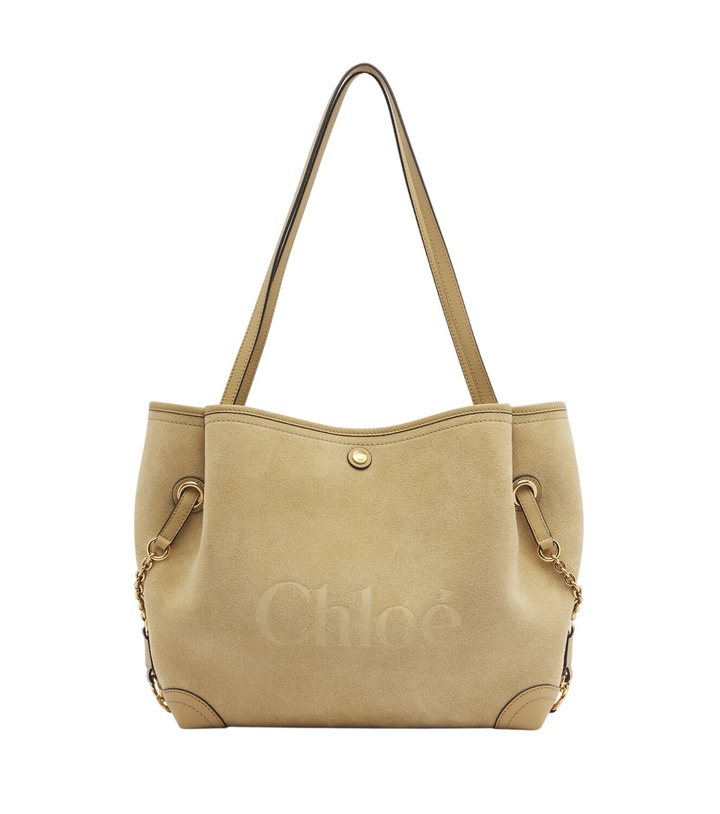 Photo: Chloé Chloé Clover leather-trimmed suede tote bag