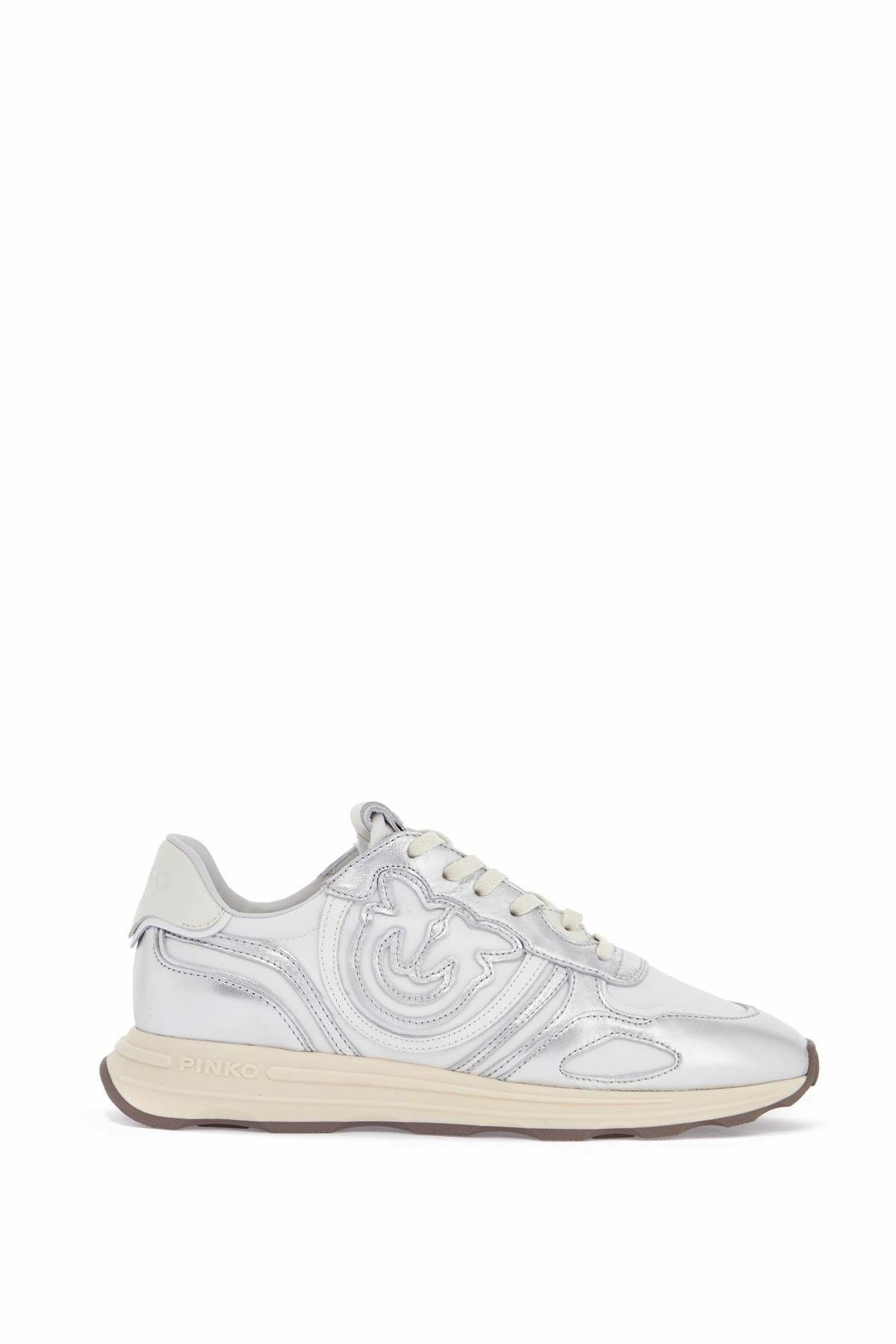 PINKO White Leather Athletic Sneakers