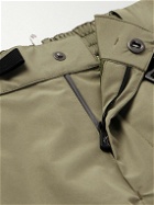 Moncler Grenoble - Tapered Belted Logo-Print Shell Trousers - Green