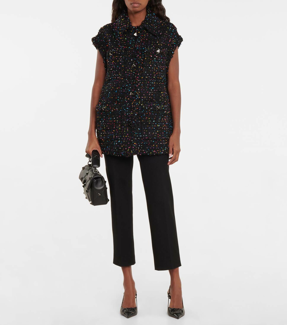 【VIP価格】VALENTINO Tweed Vest with sequins Valentino Tweed vest Valentino