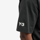 Y-3 Men's 3 Stripe Long sleeve T-shirt in Black/Off White