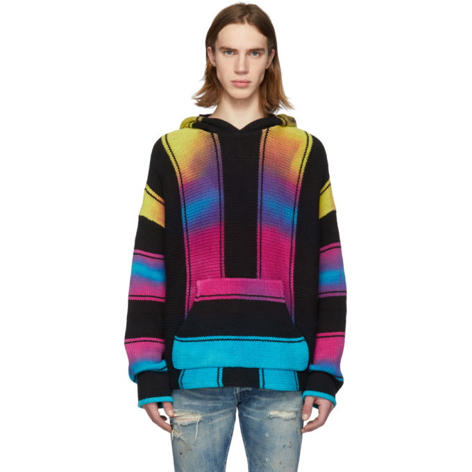 Photo: Amiri Multicolor Rainbow Wide Stripe Baja Hoodie