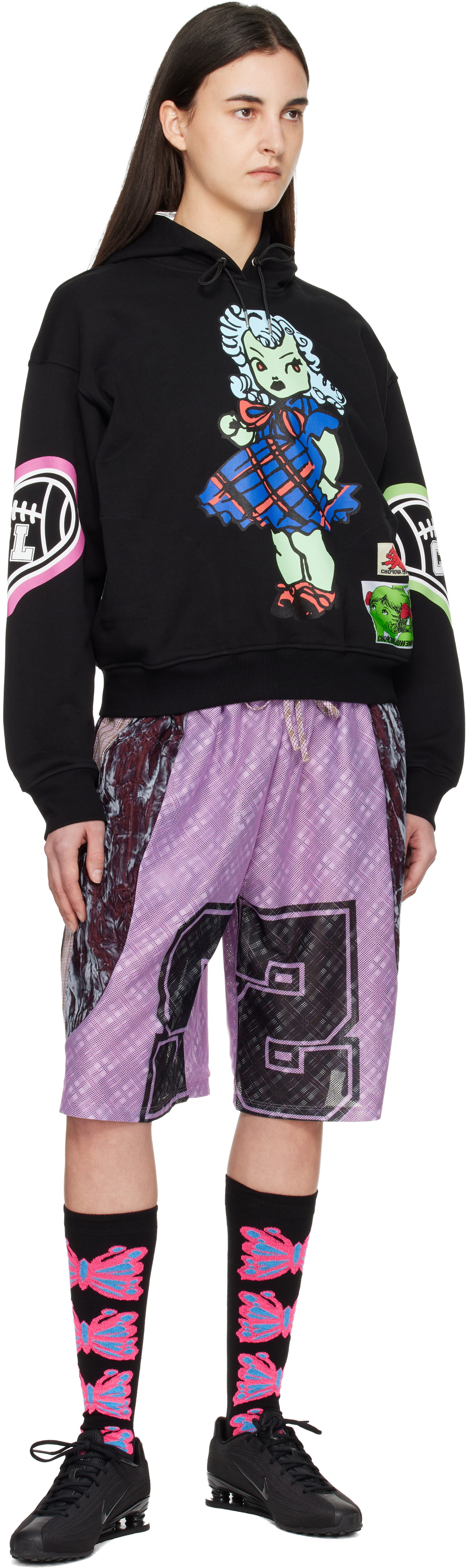 Chopova Lowena Black Cry Baby Hoodie
