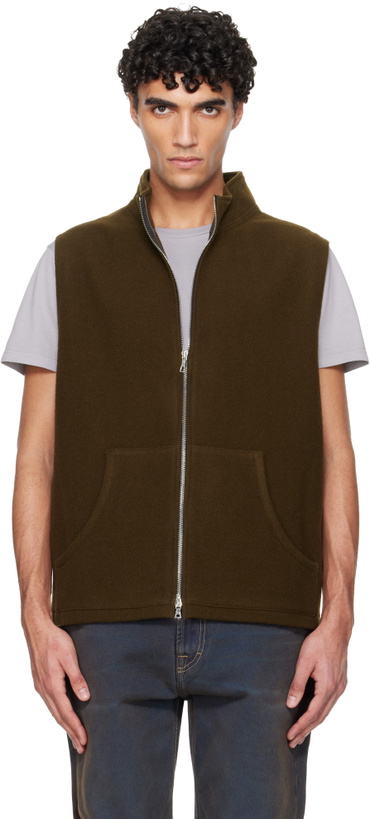 Photo: Rier Khaki Fleece Full Zip Vest