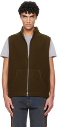 Rier Khaki Fleece Full Zip Vest