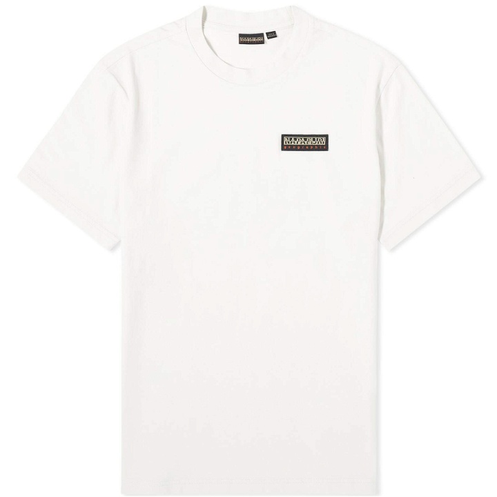 Photo: Napapijri Men's Iaato Logo T-Shirt in Whisper White