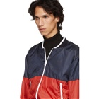Thom Browne Navy and Red Ripstop Bomber Jacket