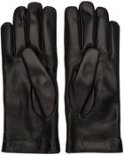 Salvatore Ferragamo Black Nappa Lined Gloves