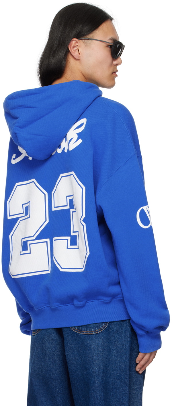Off-White Blue Football Over Hoodie Off-White