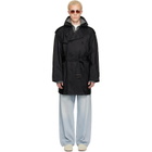 Burberry Black Mid-length Nylon Leadenham Trench Coat
