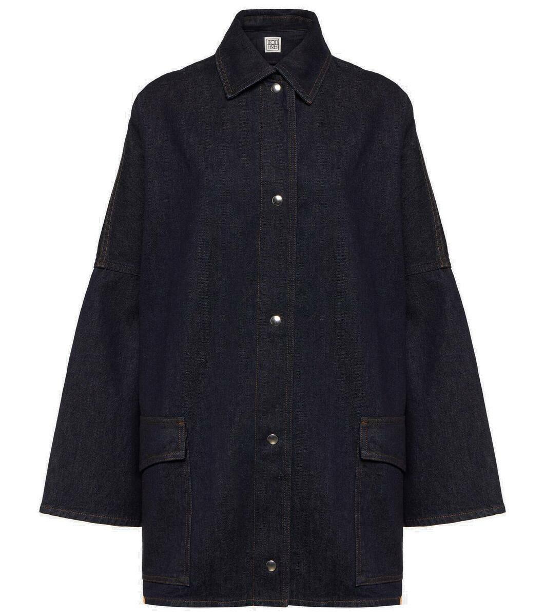 【TOTEME】DENIM OVERSHIRT WITH POCKET DETAIL (関税込み） Denim overshirt jacket raw blue – TOTEME
