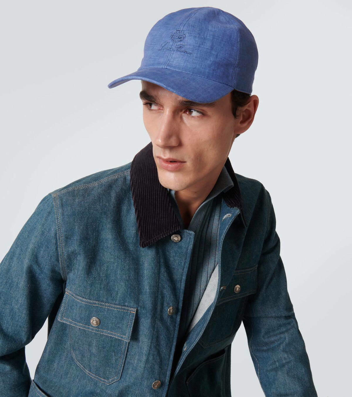 Loro Piana My Baseball logo denim baseball cap