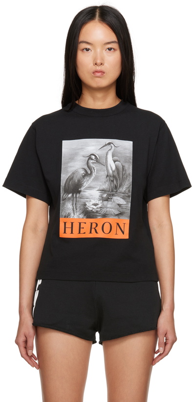 Photo: Heron Preston Black 'Heron' T-Shirt