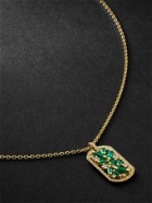 Suzanne Kalan - Gold, Emerald and Diamond Pendant Necklace