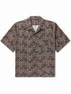 Acne Studios - Sowl Camp-Collar Printed Cotton-Voile Shirt - Brown