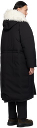 Jil Sander Black Hooded Down Coat