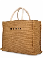 MARNI - Medium Logo Raffia Effect Tote Bag