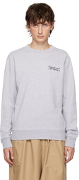 Maison Kitsuné Gray Embroidered Sweatshirt