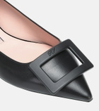 Roger Vivier Gommettine Ball leather ballet flats