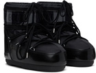 Moon Boot Black Icon Low Glance Satin Boots