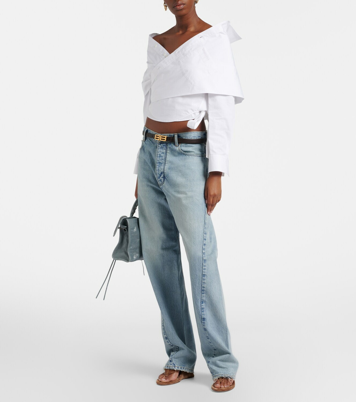 Balenciaga Off-shoulder cotton top