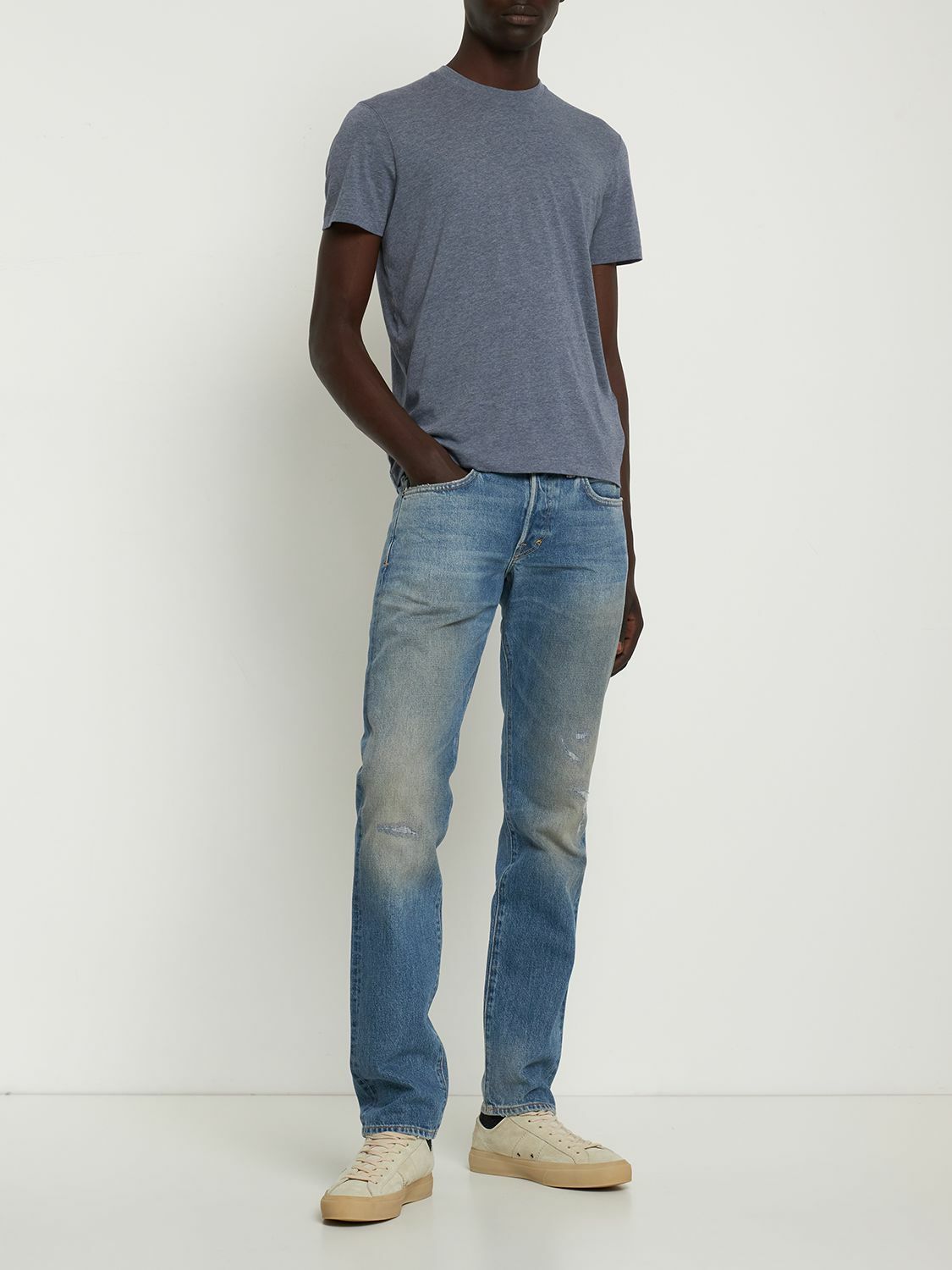 TOM FORD - Mélange Cotton Blend T-shirt TOM FORD
