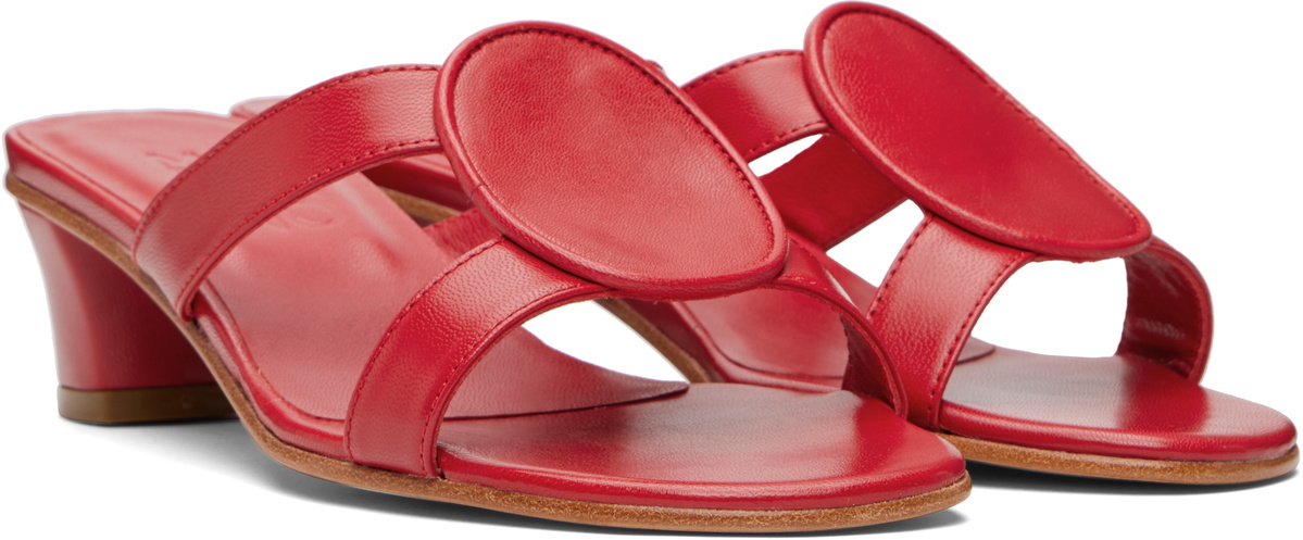 Martiniano Red Medalia Heeled Sandals
