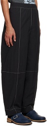 GANNI Black Elasticated Curve Trousers