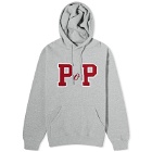 POP Trading Company Men's College P Hooded Sweat in Grey Heather