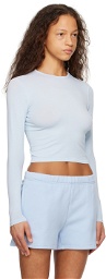SKIMS Blue New Vintage Cropped Long Sleeve T-Shirt