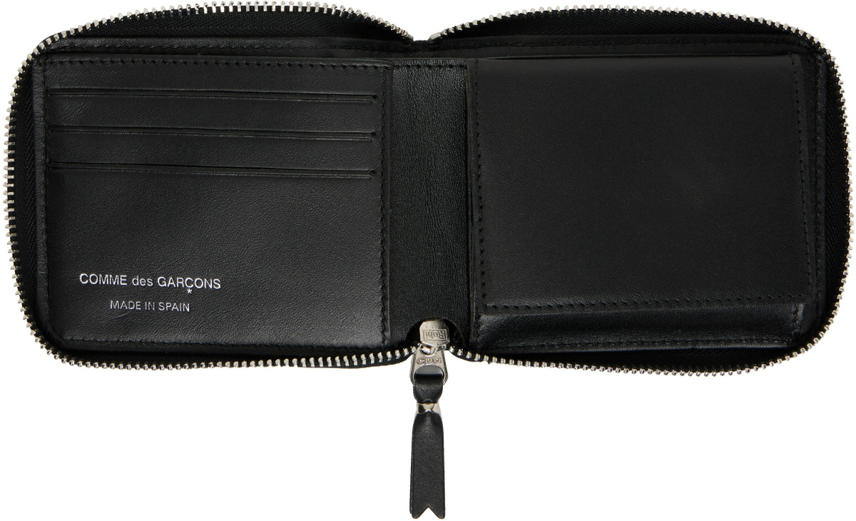 COMME des GARÇONS WALLETS Black Silver Eyelet Wallet