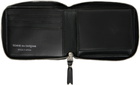 COMME des GARÇONS WALLETS Black Silver Eyelet Wallet