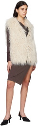 HALFBOY Off-White Eco Fur Vest