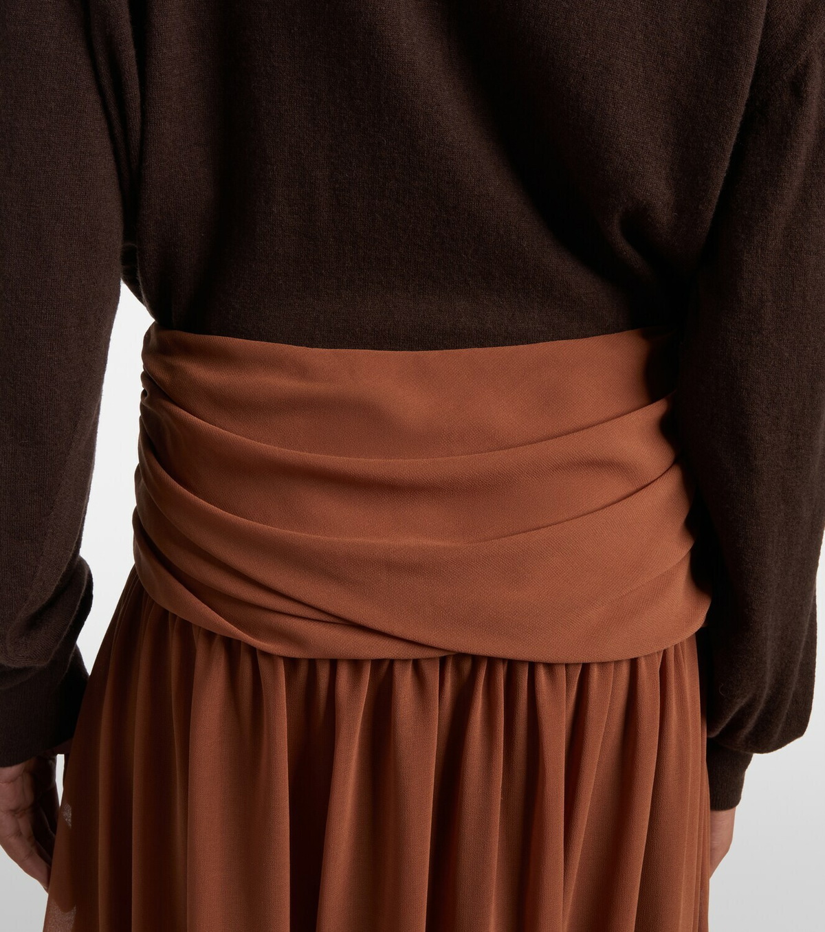 Jacques Wei Draped asymmetric maxi skirt